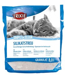 Наполнитель Trixie Simple&Clean для кошек, силикагелевый, 8 л