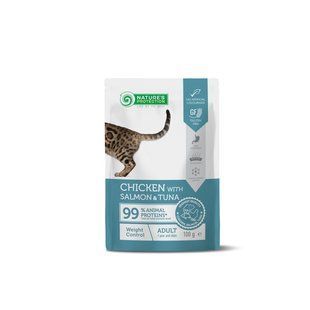 Nature&rsquo;s Protection Adult cats Weight Control Chicken with Salmon & Tuna Вологий корм для котів для контролю ваги з куркою, лососем і тунцем NPUPF63657 фото