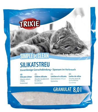 Наполнитель Trixie Simple&Clean для кошек, силикагелевый, 8 л