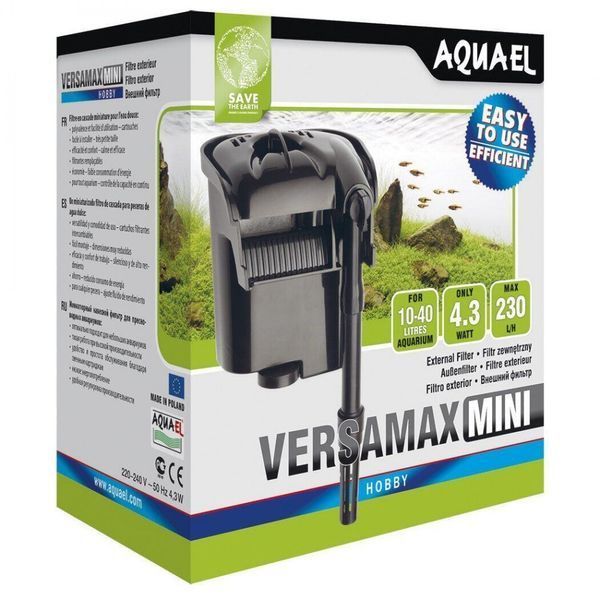 Aquael Фільтр для акваріума зовнішній Versamax mini 230 л год на 10 40 л 113175 фото