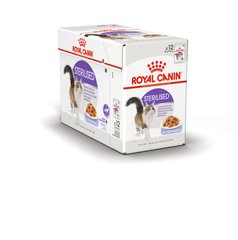 Упаковка вологого корму для дорослих стерилізованих котів ROYAL CANIN STERILISED IN JELLY 85 г x 12 шт.