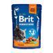 Вологий корм для котів Brit Premium для стерилізованих котів, Лосось, павуч 100 г 111833 фото 4