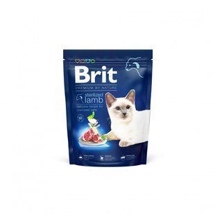 Сухий корм для котів Brit Premium для стерилізованих котів Cat Sterilised Lamb, з ягням, 300 г 171847 фото