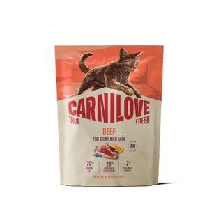 Корм сухий Carnilove True Fresh Beef Sterilised для стерилізованих котів яловичина 400 г 173751 фото