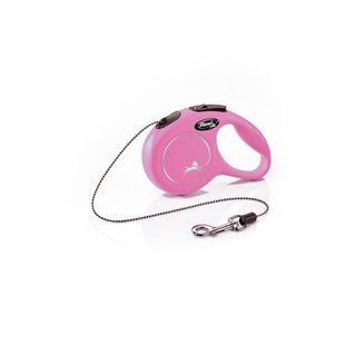Повідець-рулетка для котів Flexi New Classic Cat трос рожева XS 3 м 8 кг Cat PINK Flexi***** фото