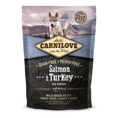 Сухий корм Carnilove Salmon & Turkey для цуценят всіх порід, лосось та індичка 1,5 кг, 1,5 кг