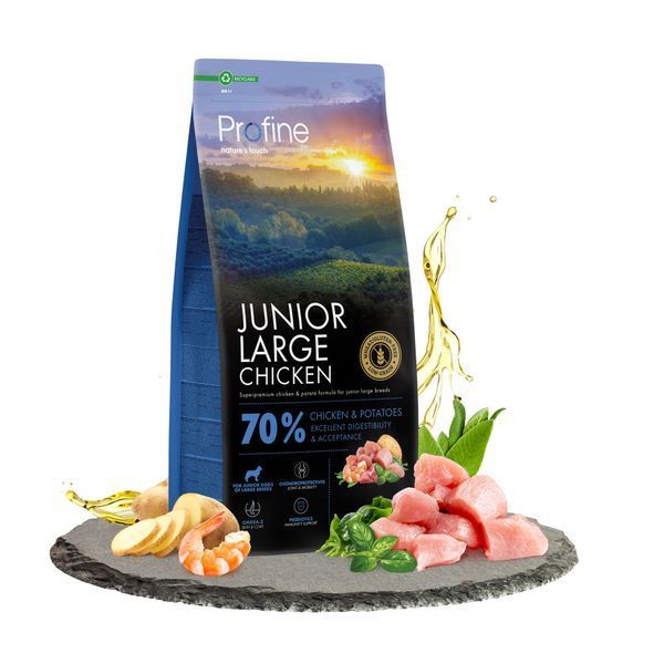 Сухий корм для собак Profine Junior Large Chicken & Potatoes для цуценят великих порід, Курка та картопля, 12 кг 173065 фото