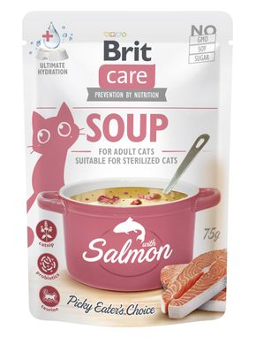 Суп для котів Brit Care Soup with Salmon з лососем 75 г, 75 г