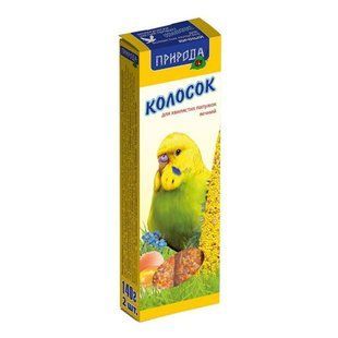 Ласощі для птахів Природа Набор Колосок для попугая яичный 140г*2шт 50% на вторую упаковку, 280 г, 2 шт АКЦИЯ 2148 фото