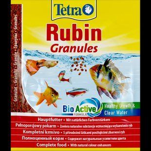Сухий корм для риб Tetra Rubin Granules для акваріумних рибок для яскравості забарвлення в гранулах 15 г 193765 фото