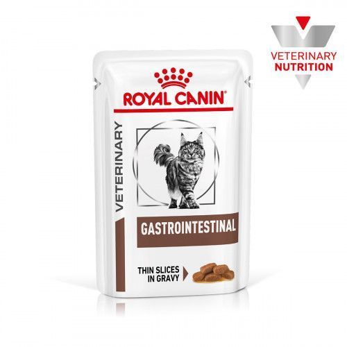 Вологий дієтичний корм для котів Royal Canin Gastrointestinal шматочки у соусі, 85 г &times; 12 шт 40390011 фото