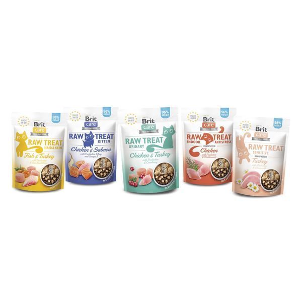 Ласощі для котів Brit Care Brit Raw Treat Freeze dried Sensitive д котів з чутливим травленням індичка 40 г 112191 фото