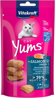 Ласощі для котів Vitakraft Yums Лосось та Омега 3, 40 г