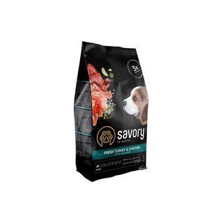 Сухий корм для собак Savory холістик Puppy для цуценят усіх порід, Індичка та Курка, 3 кг 30280 фото