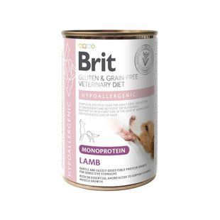 Корм вологий Brit VetDiet Hypoallergenic Lamb для собак із харчовою алергією з ягням 400 г 101268 фото