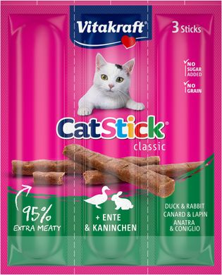 М'ясні палички Vitakraft Cat Stick Качка та Кролик 3 шт*6г