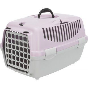 Trixie Контейнер переноска та котів Capri 2 вагою до 8 кг рожева пластик XS S 37x34x55 см 39823 фото