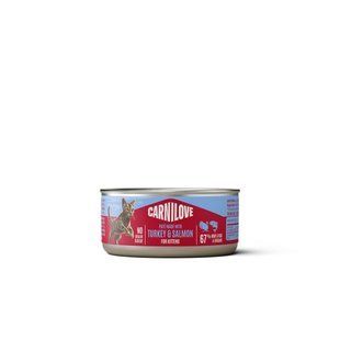 Корм вологий Carnilove Turkey & Salmon для кошенят паштет індичка і лосось 100 г 101390 фото