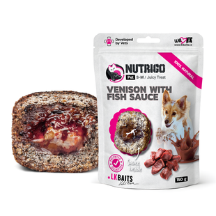 LK Baits Pet Nutrigo Treat Game Функціональні ласощі для собак з олениною та рибним соусом (&Oslash; 12 мм), 150 г 7777015 фото