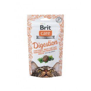 Ласощі для котів Brit Care Functional Snack Digestion д котів для підтримки травлення з тунцем 50 г 111902 фото