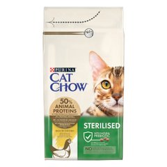 Сухий корм CAT CHOW Sterilised для дорослих котів після стерилізації з куркою 1,5 кг