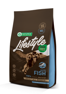 Nature's Protection Lifestyle Grain Free White fish Adult All Breeds Сухий беззерновий корм для собак усіх порід з білою рибою, 1,5 кг NPLS45684 фото
