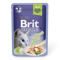 Вологий корм для кішок Brit Premium філе форелі в желе 85 г