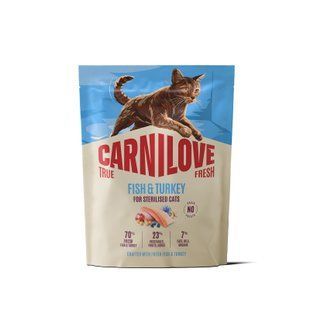 Корм сухий Carnilove True Fresh Fish & Turkey Sterilised для стерилізованих котів риба та індичка 400 г 173763 фото