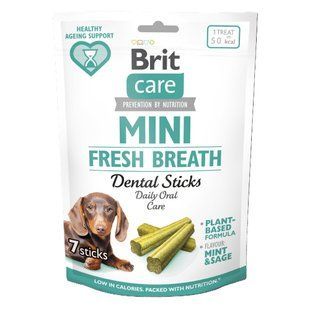 Ласощі для собак Brit Care Mini Treats Fresh Breath малих порід 120 г 112376 фото