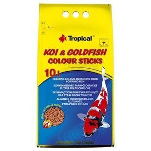 Сухий корм для риб Tropical Koi Goldfish Colour Sticks для ставкових риб палички 800 г 10 л 40656 фото