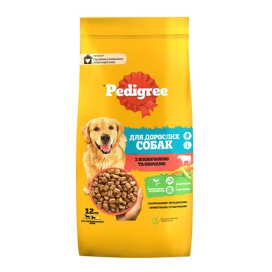 Сухий корм для дорослих собак PEDIGREE з яловичиною та овочами 12 кг (5998749145043)