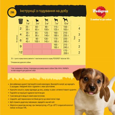 Сухий корм для цуценят малих порід PEDIGREE з птицею та овочами 7 кг (5998749145210)