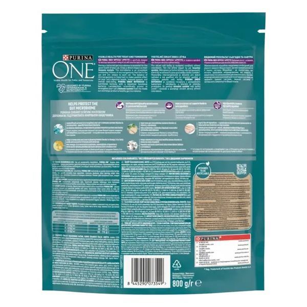 Сухий корм для дорослих котів Purina One Difficult Appetite з тріскою та фореллю з вибірковим смаком у їжі 750 г  84452918027801 фото