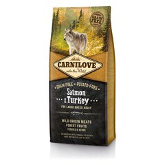 Сухий корм для дорослих собак Carnilove Salmon & Turkey великих порід, лосось та індичка, 12 кг, 12 кг