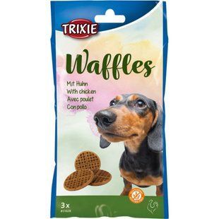 Ласощі для собак Trixie Waffles Вафлі з куркою 7 см 300 г 3 шт 31628***** фото