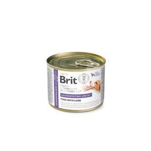 Корм вологий Brit VetDiet Gastrointestinal-Low Fat для собак при проблемах з травленням з обмеженим вмістом жиру з тунцем і ягням 200 г 101317 фото