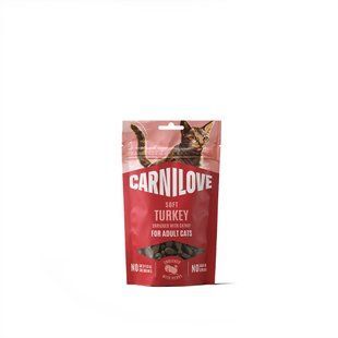 Ласощі Carnilove Soft Snack Turkey with Catnip для котів м'які індичка і котяча м'ята 50 г 112413 фото