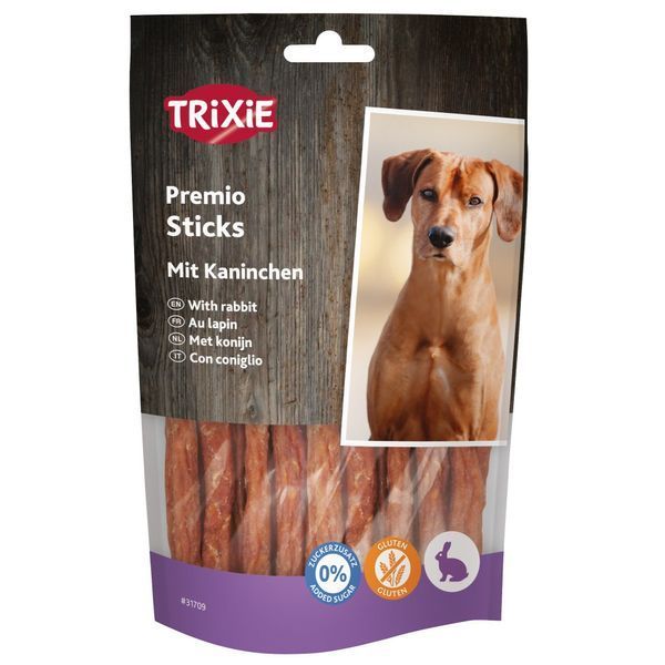 Ласощі для собак Trixie Premio Rabbit Sticks палички з кроликом 100 г 31709 фото