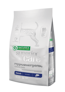 Nature's Protection Superior Care Hypoallergenic Grain Free Adult All Breeds Сухий гіпоалергенний беззерновий корм для дорослих собак усіх порід з лососем, 1,5 кг NPSC45796 фото