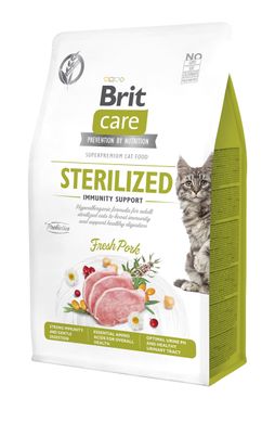 Сухий корм для стерилізованих кішок Brit Care GF Sterilized Immunity Support свинина 400 г