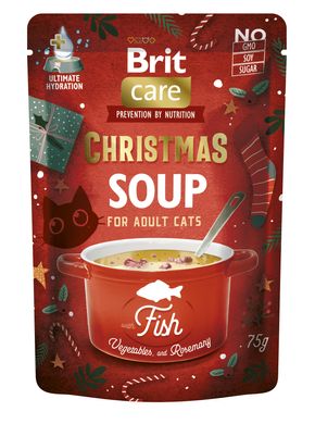 Влажный корм для кошек Brit Care Christmas Fish Soup рождественский суп с рыбой 75 г