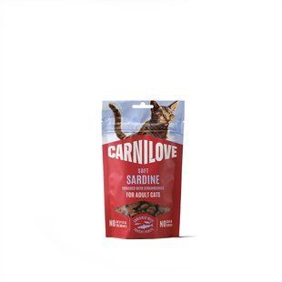 Ласощі Carnilove Soft Snack Sardine with Strawberry для котів м'які сардина і полуниця 50 г 112414 фото