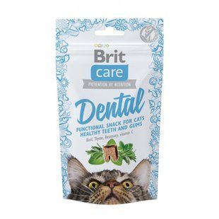 Ласощі для котів Brit Care Functional Snack Dental д котів для здоров я зубів та ясен з індичкою 50 г 111263/1371 фото
