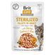 Вологий корм для котів Brit Care Вологий беззерновий Cat Sterilized Fillets in Gravy Salmon & Tuna, Лосось та Тунець, 85 г 101044 фото 1