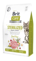 Сухий корм для стерилізованих кішок Brit Care GF Sterilized Immunity Support свинина 2 кг