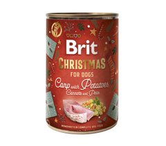 Корм влажный для собак Brit Mono Protein Christmas Carp with Potatoes рождественский ужин с карпом и картофелем 400 г