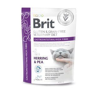Корм сухий Brit VetDiet Cat Gastrointestinal High Fibre для котів з підвищеним вмістом клітковини з оселедцем&nbsp;400 г 173224 фото