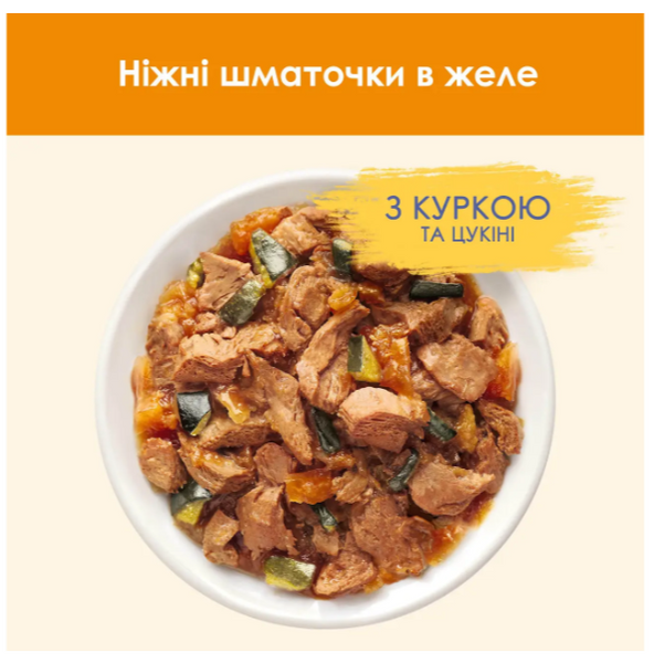 Вологий корм для котів Purina Cat Chow Adult з куркою та цукіні в желе (МУЛЬТИПАК) - 10х85г 76130365960391 фото