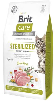 Сухий корм для стерилізованих кішок Brit Care GF Sterilized Immunity Support свинина 7 кг