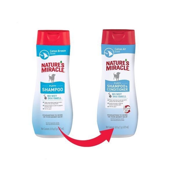 Шампунь для собак 8in1 кондиціонер для цуценят Nature's Miracle 2 in 1 Cotton, 473 мл 680538USA/680564 фото